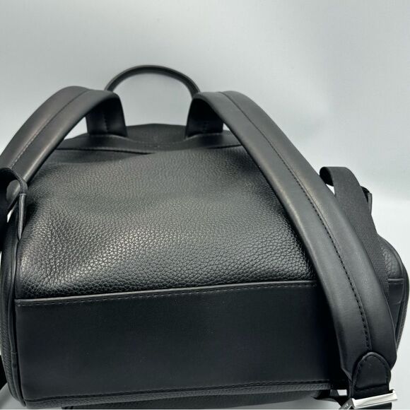 Michael Kors Bex Medium Pebbled Leather Backpack bag, travel bag Black silver - Picture 9 of 14